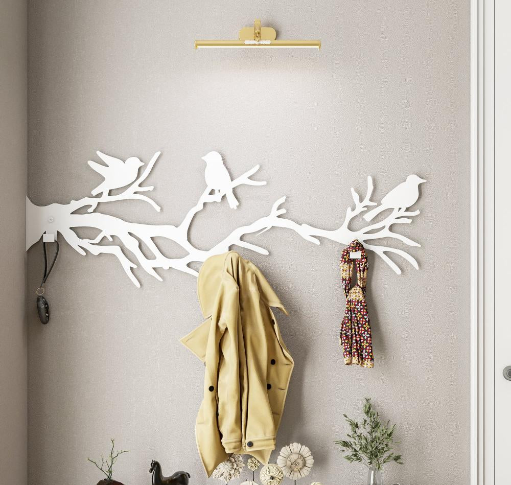Birds on Tree Branch Coat Rack